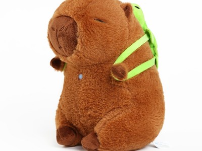 AI卡皮巴拉乌龟水豚毛绒玩具玩偶趴睡抱枕礼物玩具图2