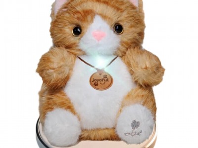 屋伴AI黄色猫咪毛绒挂件智能语音对话电子宠物包挂车载陪伴摆件图2